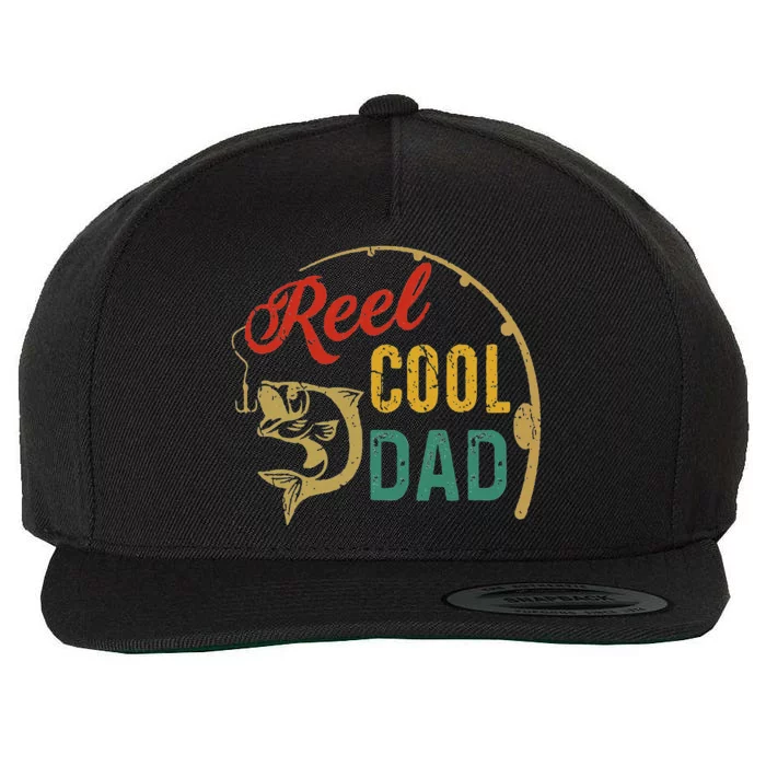 Reel Cool Dad FatherS Day Fishing Wool Snapback Cap