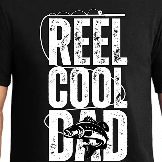 Reel Cool Dad Funny Fisher Fishing Angler Bass Fish Cool Gift Pajama Set