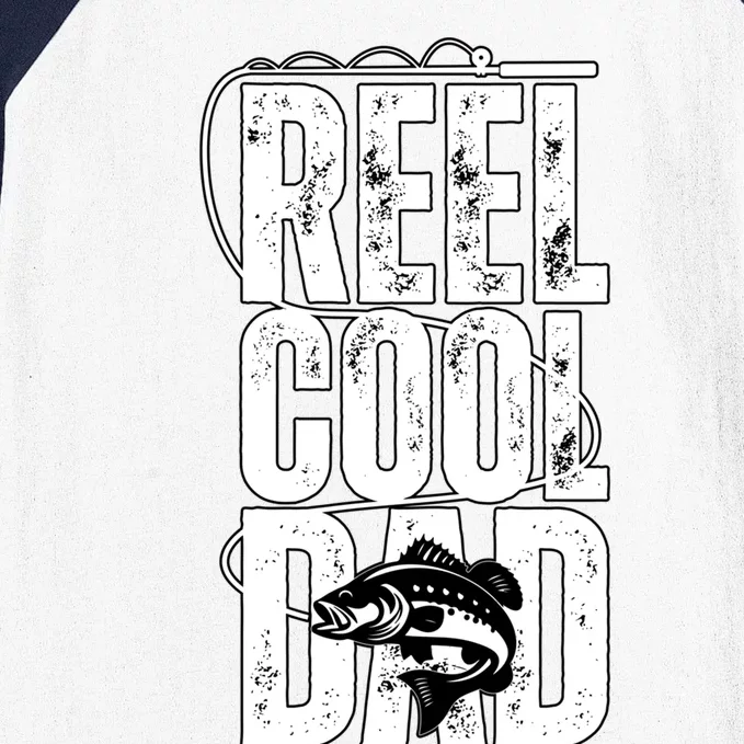 Reel Cool Dad Funny Fisher Fishing Angler Bass Fish Cool Gift Baseball Sleeve Shirt