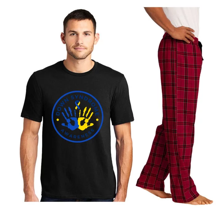 Ribbon Circle Down Syndrome Awareness Gifts Pajama Set