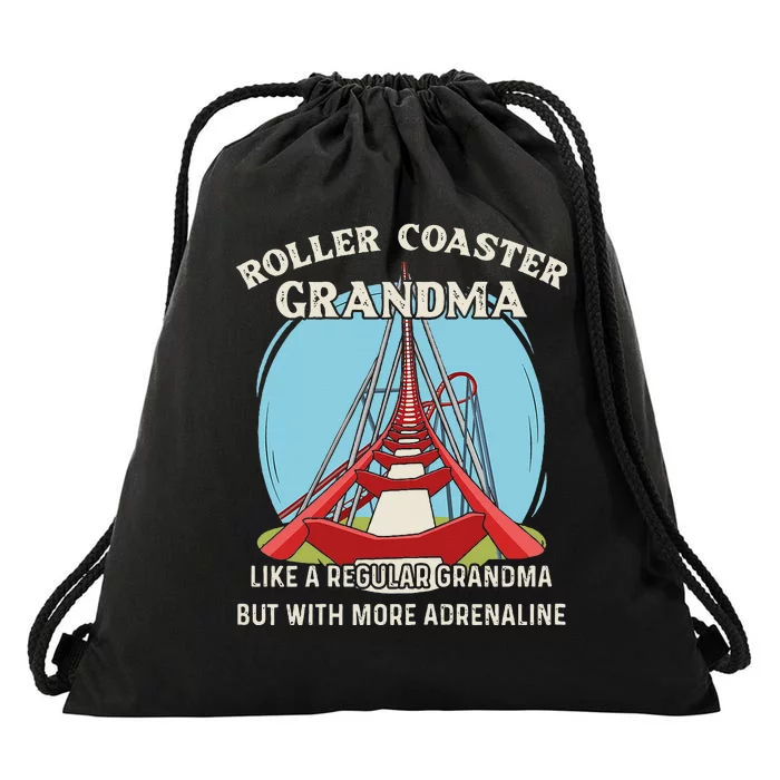 Roller Coaster Design For Your Roller Coaster Grandma Drawstring Bag