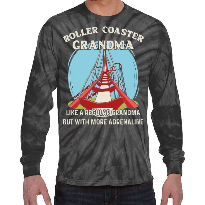 Roller Coaster Design For Your Roller Coaster Grandma Tie-Dye Long Sleeve Shirt