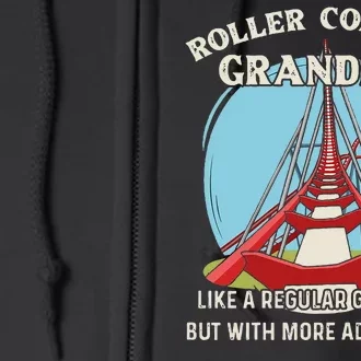 Roller Coaster Design For Your Roller Coaster Grandma Full Zip Hoodie