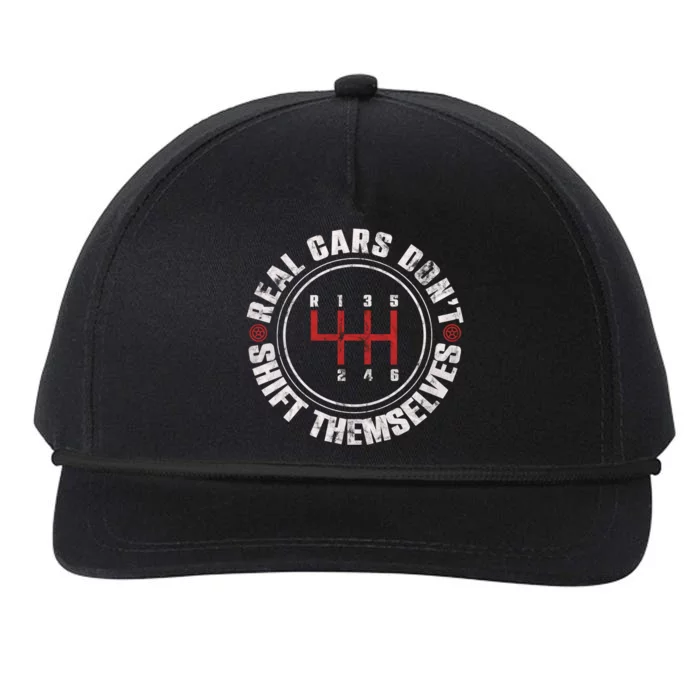 Real Cars Don't Shift Themselves Funny Auto Racing Mechanic Meaningful Gift Snapback Five-Panel Rope Hat