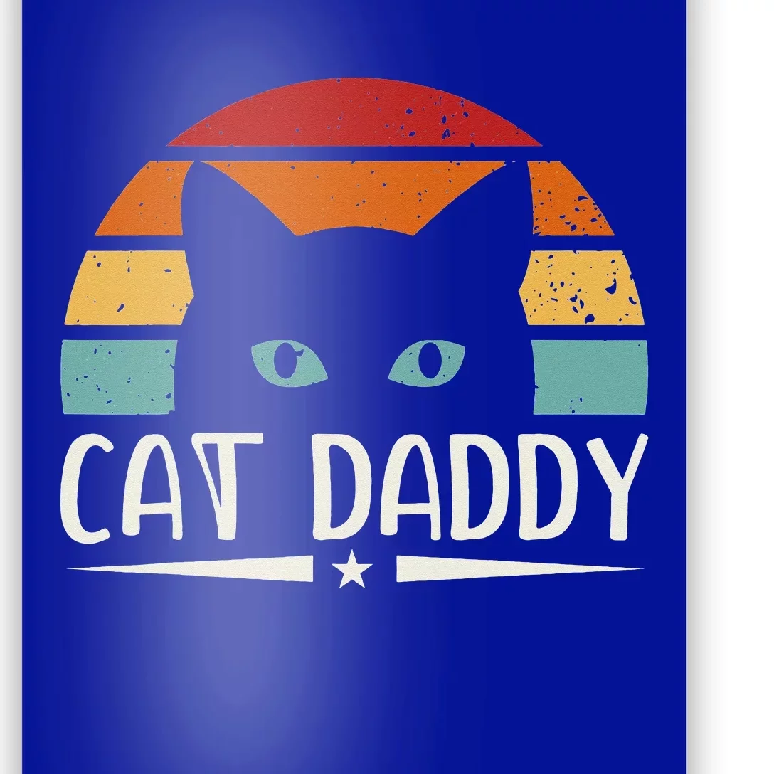 Retro Cat Daddy Cute Cats Lover For Dad Poster