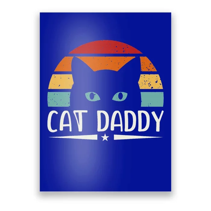 Retro Cat Daddy Cute Cats Lover For Dad Poster