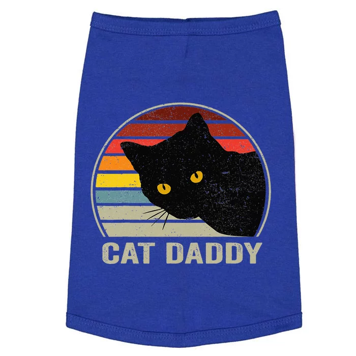 Retro Cat Daddy Cute Cats Lover For Dad Doggie Tank