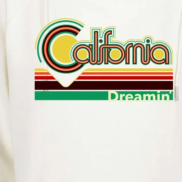 Retro California Dreamin Womens Funnel Neck Pullover Hood