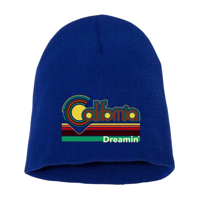 Retro California Dreamin Short Acrylic Beanie