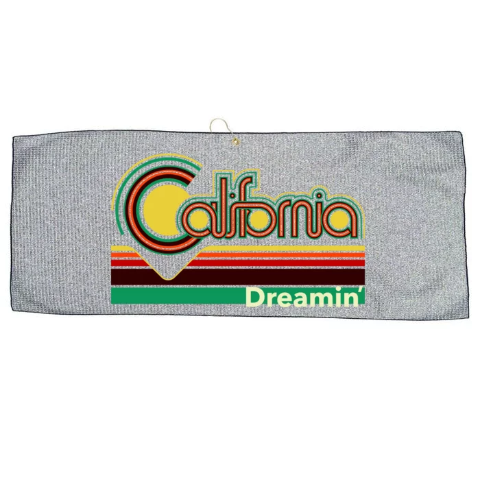 Retro California Dreamin Large Microfiber Waffle Golf Towel