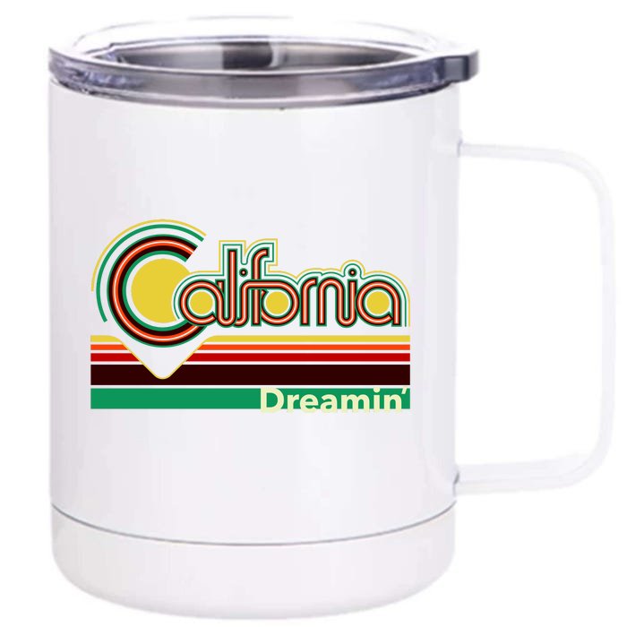 Retro California Dreamin Front & Back 12oz Stainless Steel Tumbler Cup