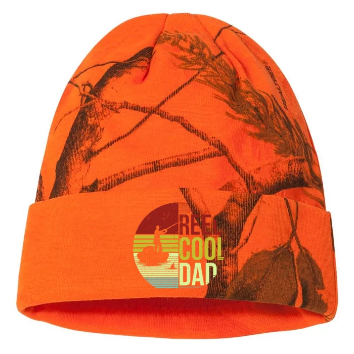 Reel Cool Dad Funny Fishing Fish Kati - 12in Camo Beanie