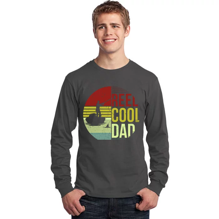 Reel Cool Dad Funny Fishing Fish Tall Long Sleeve T-Shirt