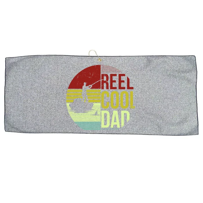 Reel Cool Dad Funny Fishing Fish Large Microfiber Waffle Golf Towel