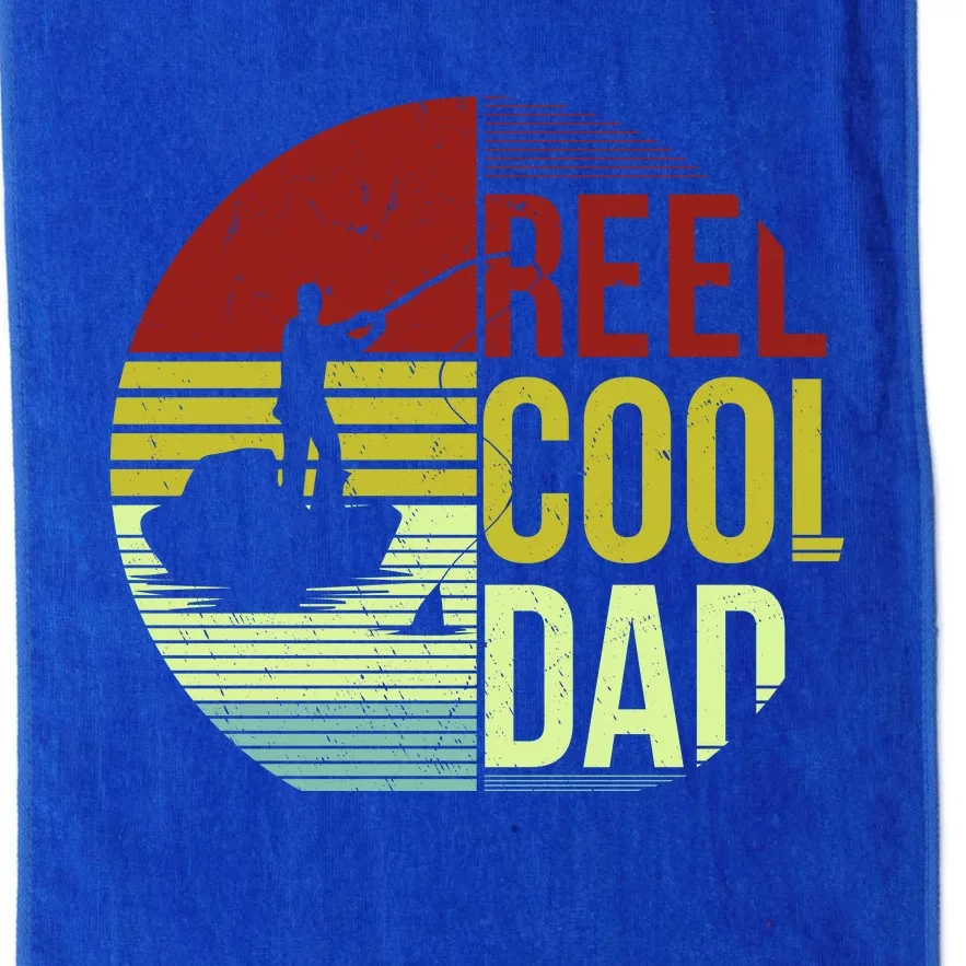 Reel Cool Dad Funny Fishing Fish Platinum Collection Golf Towel