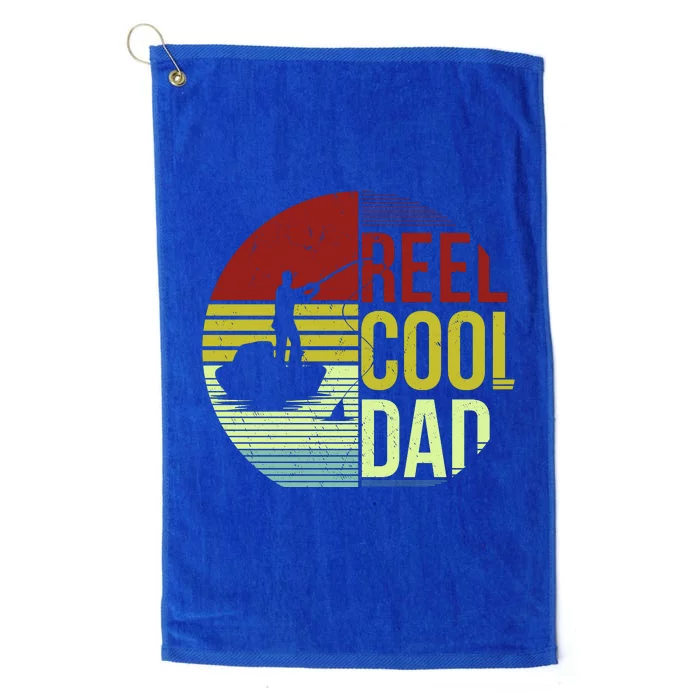 Reel Cool Dad Funny Fishing Fish Platinum Collection Golf Towel