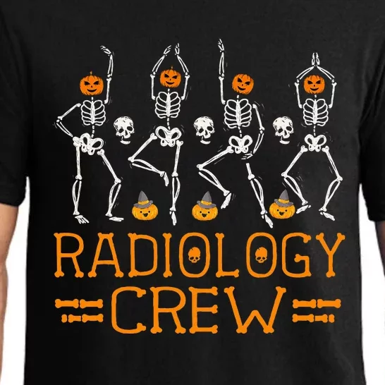 Radiology Crew Dancing Skeleton Pumpkin Pajama Set