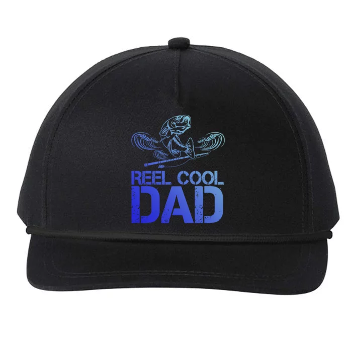 Reel Cool Dad Best Daddy Ever Fishing Lovers Fathers Day Gift Snapback Five-Panel Rope Hat