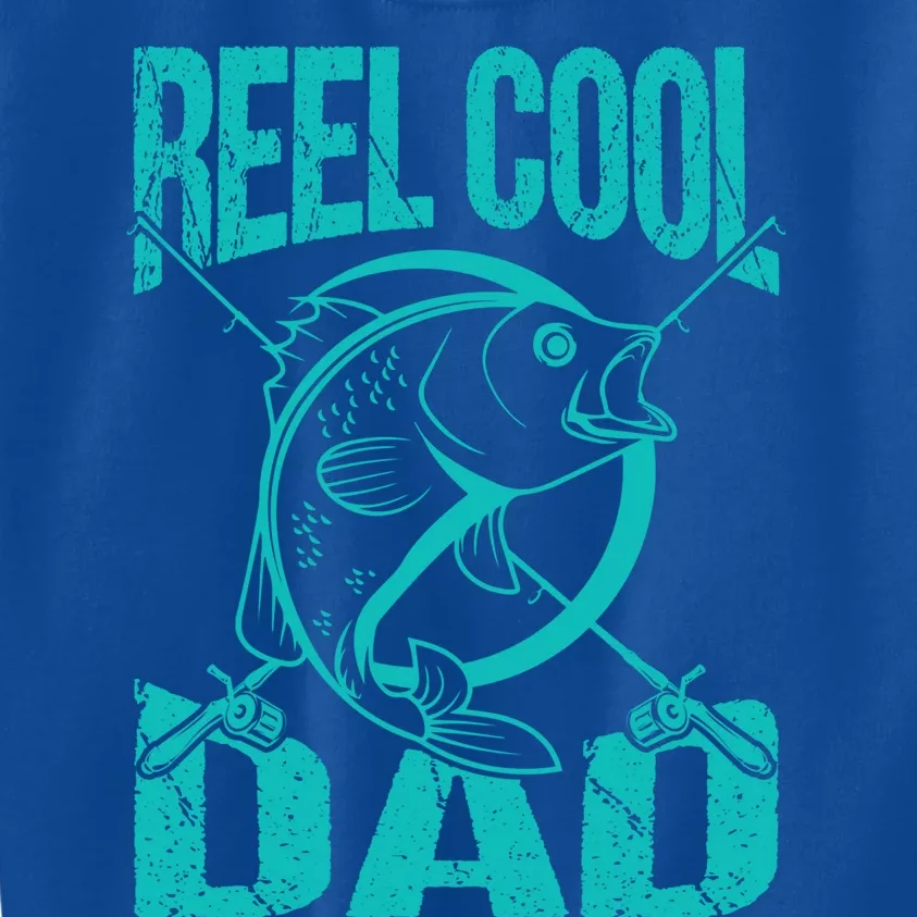 Reel Cool Dad Fathers Day Daddy Fishing Dad Gift Kids Sweatshirt