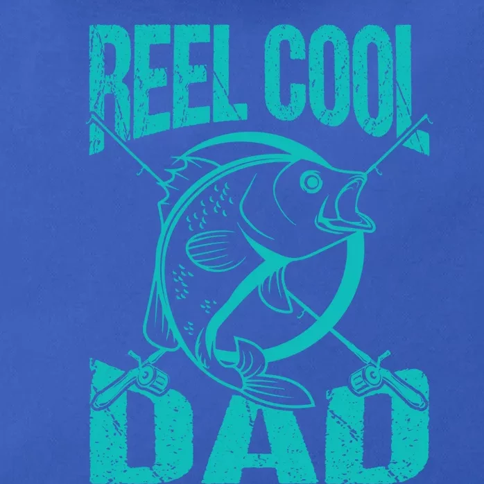 Reel Cool Dad Fathers Day Daddy Fishing Dad Gift Zip Tote Bag