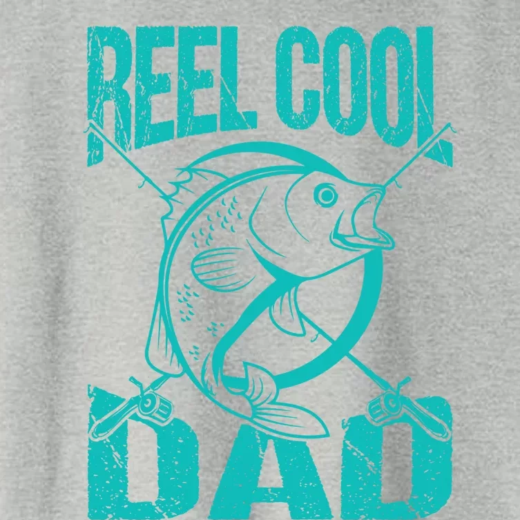 Reel Cool Dad Fathers Day Daddy Fishing Dad Gift Women's Crop Top Tee