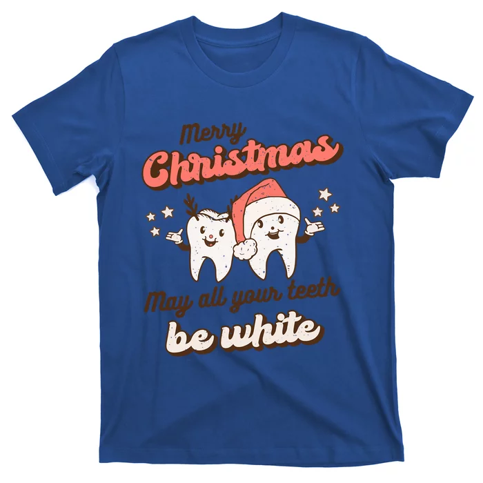 Retro Christmas Dentist Teeth Squad Funny Santa Claus Xmas Great Gift T-Shirt