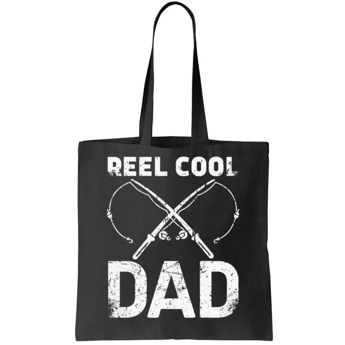 Reel Cool Dad Fisherman Daddy Father's Day Fishing Tote Bag