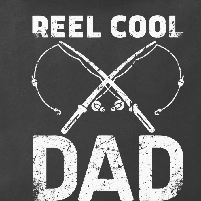 Reel Cool Dad Fisherman Daddy Father's Day Fishing Zip Tote Bag