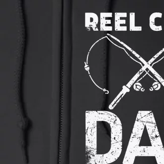 Reel Cool Dad Fisherman Daddy Father's Day Fishing Full Zip Hoodie