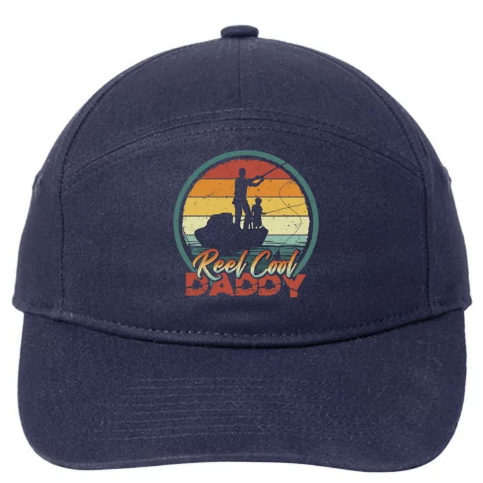 Reel Cool Daddy Gift Cool Retro Vintage Fishing Family Meaningful Gift 7-Panel Snapback Hat