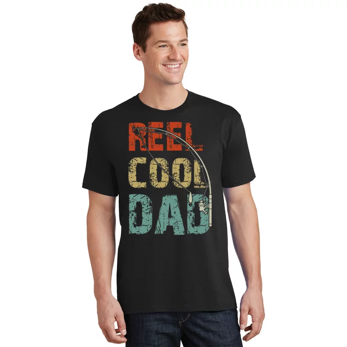 Reel Cool Dad Funny Fishing Fathers Day Fisherman Daddy T-Shirt