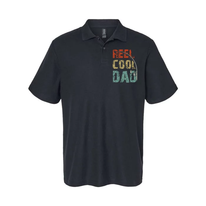 Reel Cool Dad Funny Fishing Fathers Day Fisherman Daddy Softstyle Adult Sport Polo