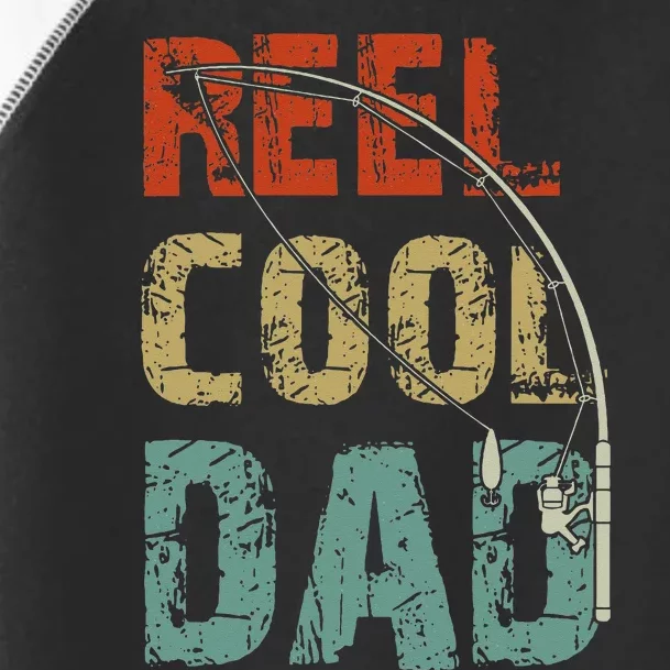 Reel Cool Dad Funny Fishing Fathers Day Fisherman Daddy Toddler Fine Jersey T-Shirt