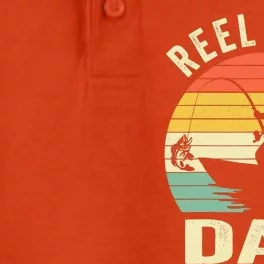 Reel Cool Dad Fishing Daddy Fathers Day Gift Dry Zone Grid Performance Polo