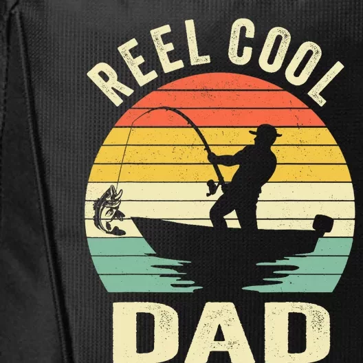 Reel Cool Dad Fishing Daddy Fathers Day Gift City Backpack