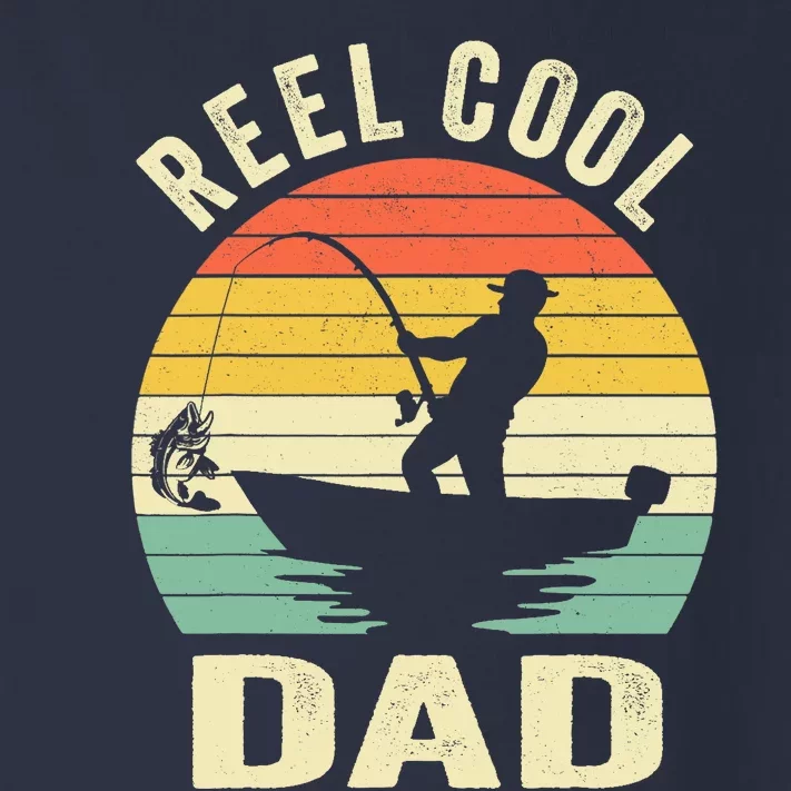 Reel Cool Dad Fishing Daddy Fathers Day Gift Toddler Long Sleeve Shirt