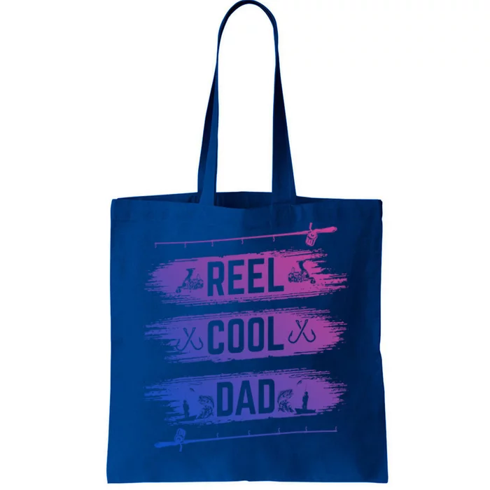 Reel Cool Dad Fisher Daddy Father Day Funny Gift Fishing Gift Tote Bag