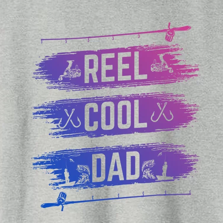 Reel Cool Dad Fisher Daddy Father Day Funny Gift Fishing Gift Women's Crop Top Tee