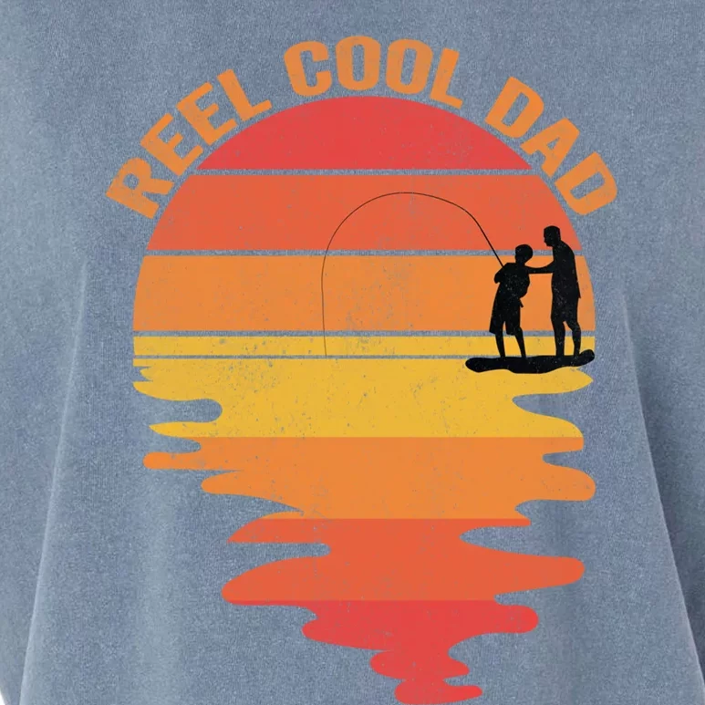 Reel Cool Dad Meaningful Gift Fisher Daddy Father's Day Fishing Dad Gift Garment-Dyed Women's Muscle Tee