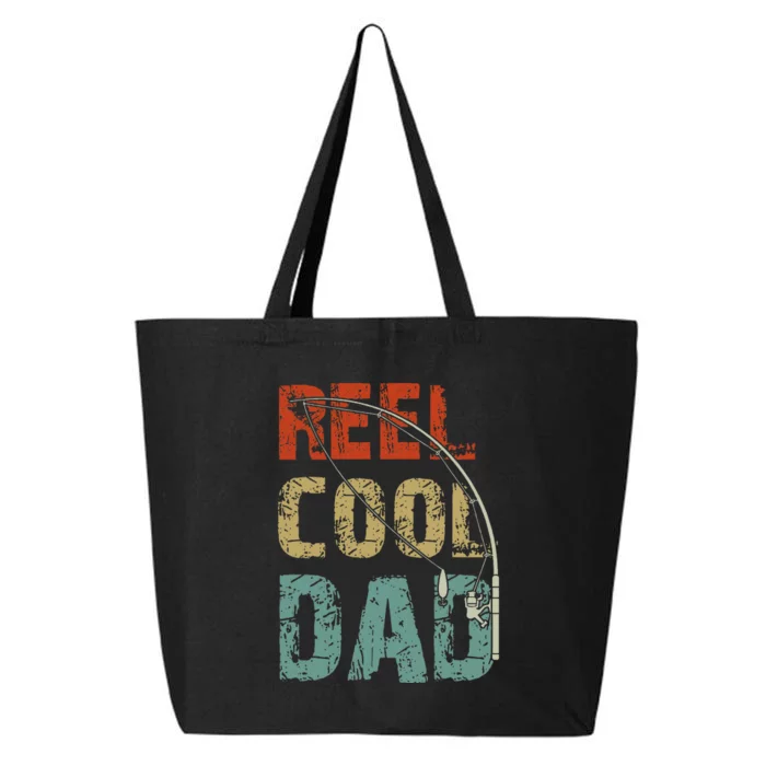 Reel Cool Dad Funny Fishing Father's Day Fisherman Daddy 25L Jumbo Tote