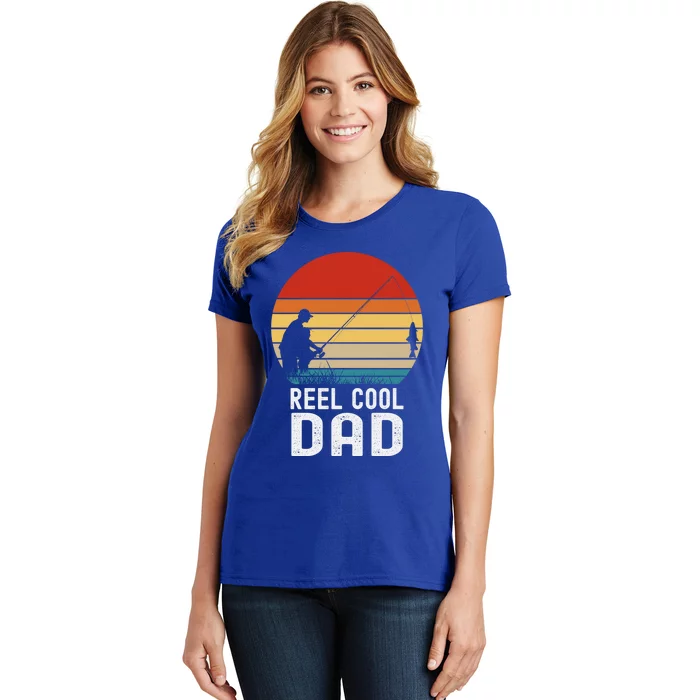 Reel Cool Dad Grandad Fisher Daddy Father's Day Fishing Gift Women's T-Shirt