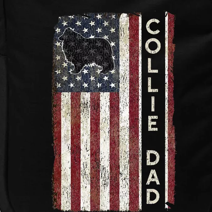 Rough Collie Dad 4th July American Flag Fathers Day Impact Tech Backpack