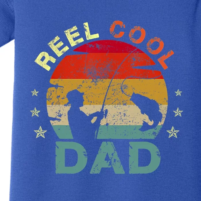 Reel Cool Dad Fisher Daddy Fishing Gift Baby Bodysuit