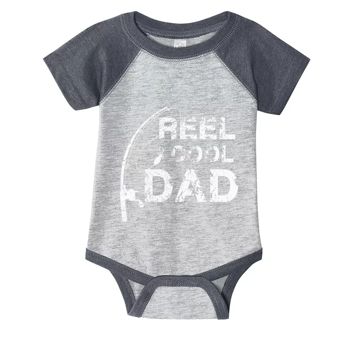 Reel Cool Dad Fishing Daddy Fathers Day Gif Infant Baby Jersey Bodysuit