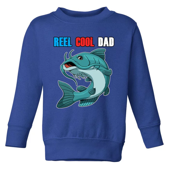 Reel Cool Dad Great Gift Daddy Fathers Day Fishing Gift Funny Gift Toddler Sweatshirt