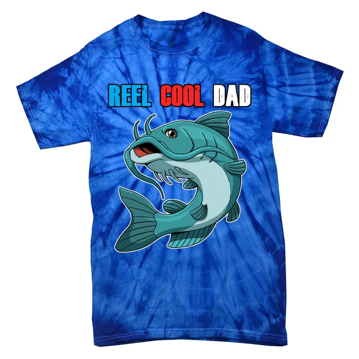 Reel Cool Dad Great Gift Daddy Fathers Day Fishing Gift Funny Gift Tie-Dye T-Shirt