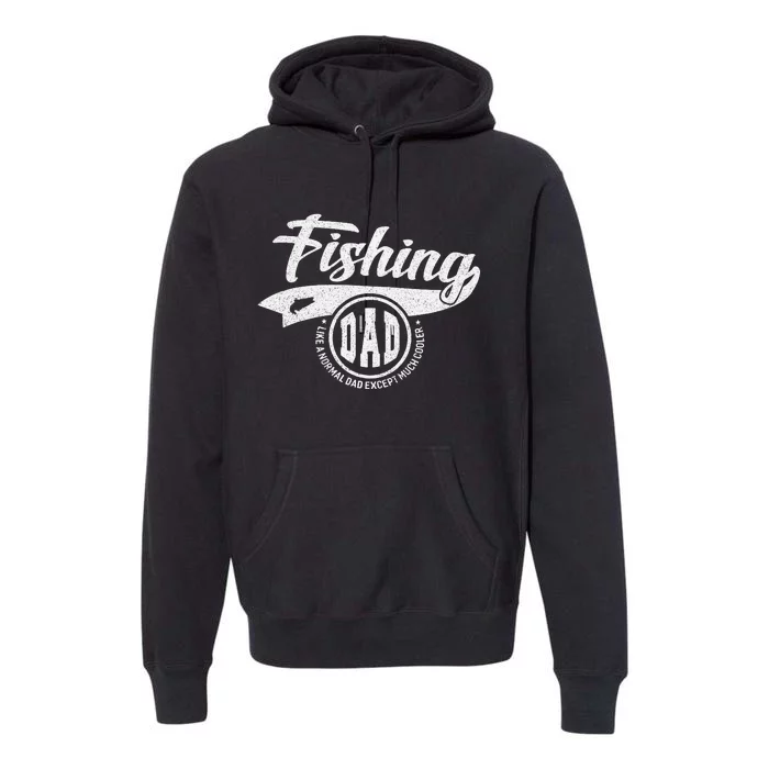 Reel Cool Dad Fishing Daddy Father's Day Gift Premium Hoodie