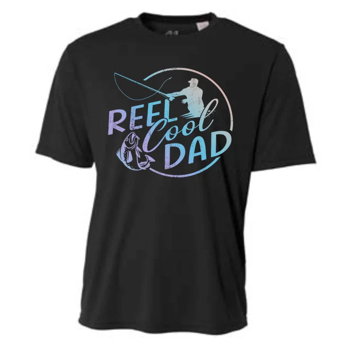 Reel Cool Dad Fishing Fathers Day Funny Gift Cooling Performance Crew T-Shirt