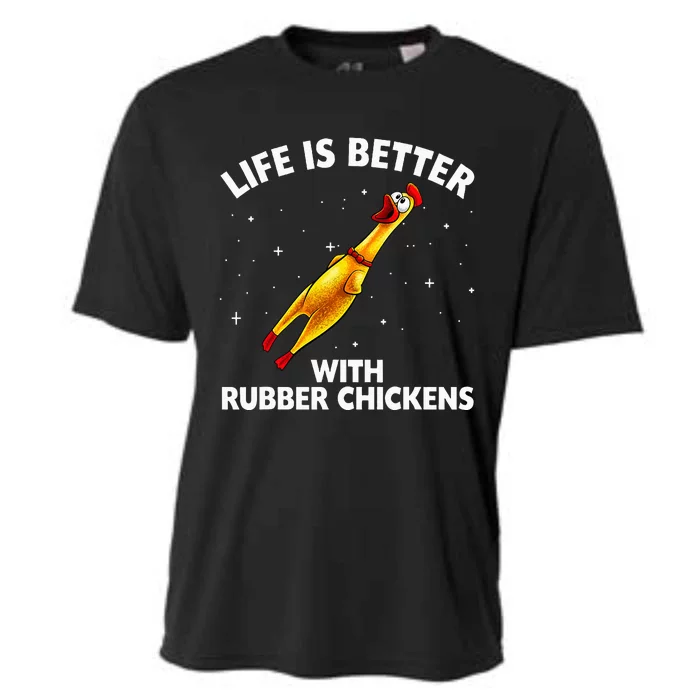 Rubber Chicken Design Chicken Toy Lovers Cooling Performance Crew T-Shirt