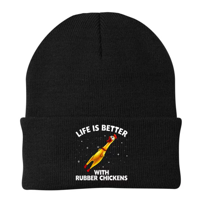 Rubber Chicken Design Chicken Toy Lovers Knit Cap Winter Beanie